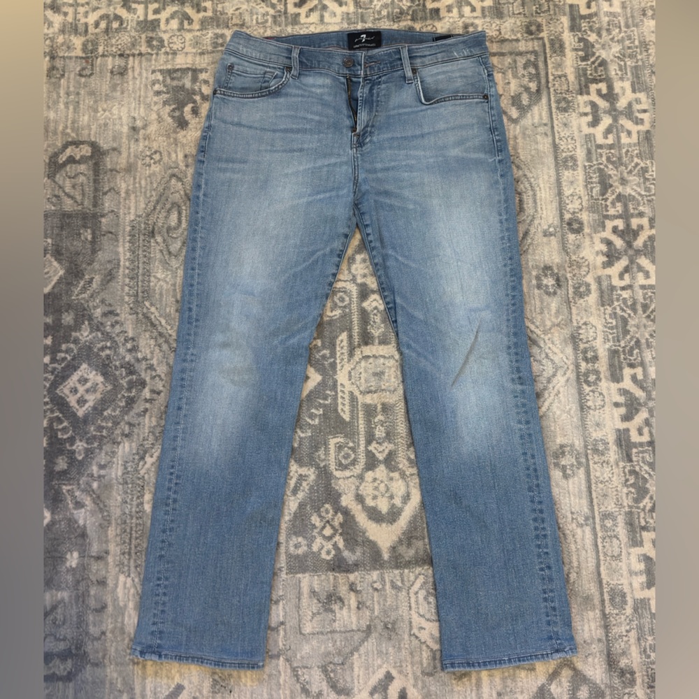 7 For All Mankind Men's Blue Slim Jeans